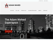 Tablet Screenshot of adamwahed.com